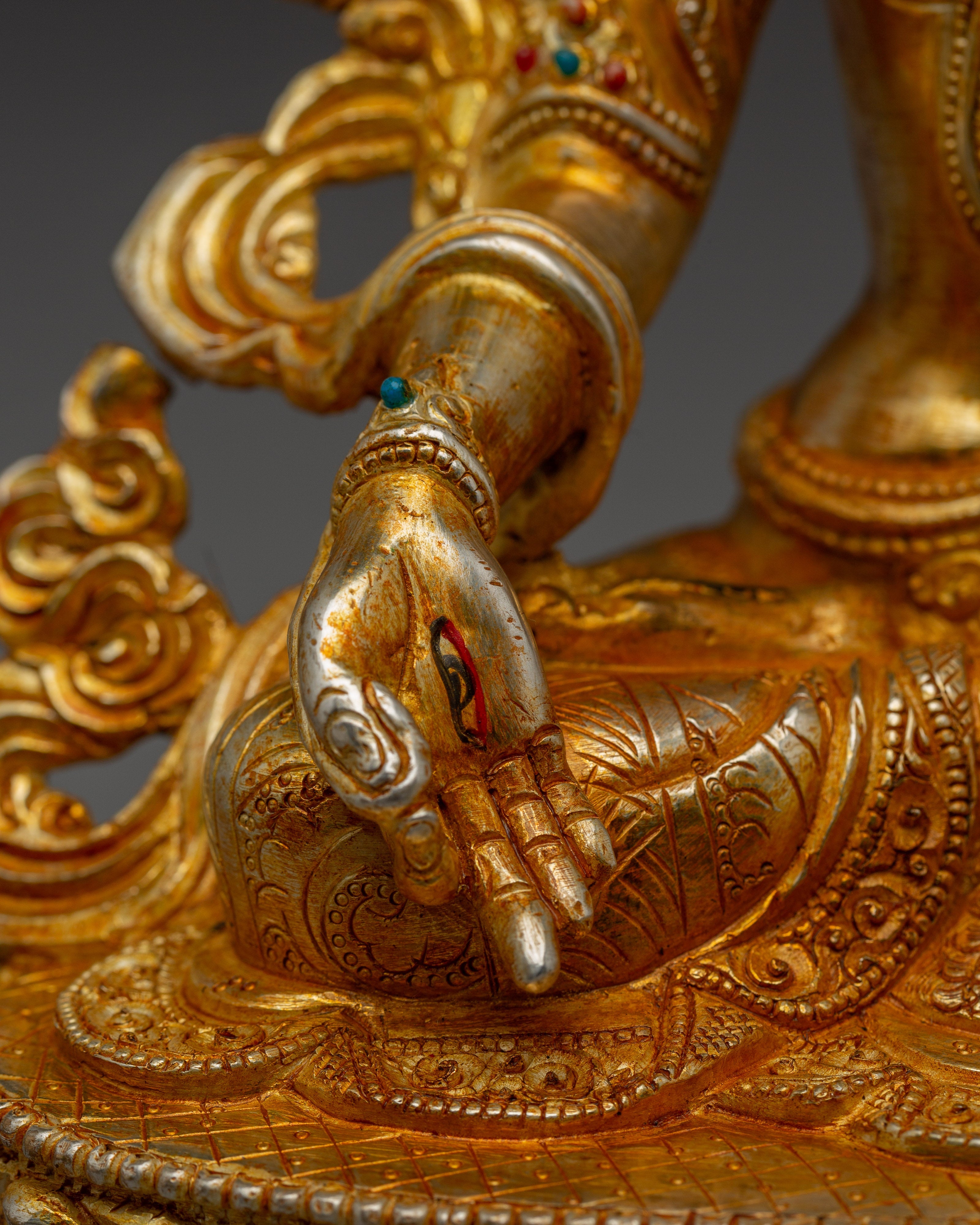 Handcrafted White Tara Copper Artwork | Buddhist Figurine for Spiritual Practice