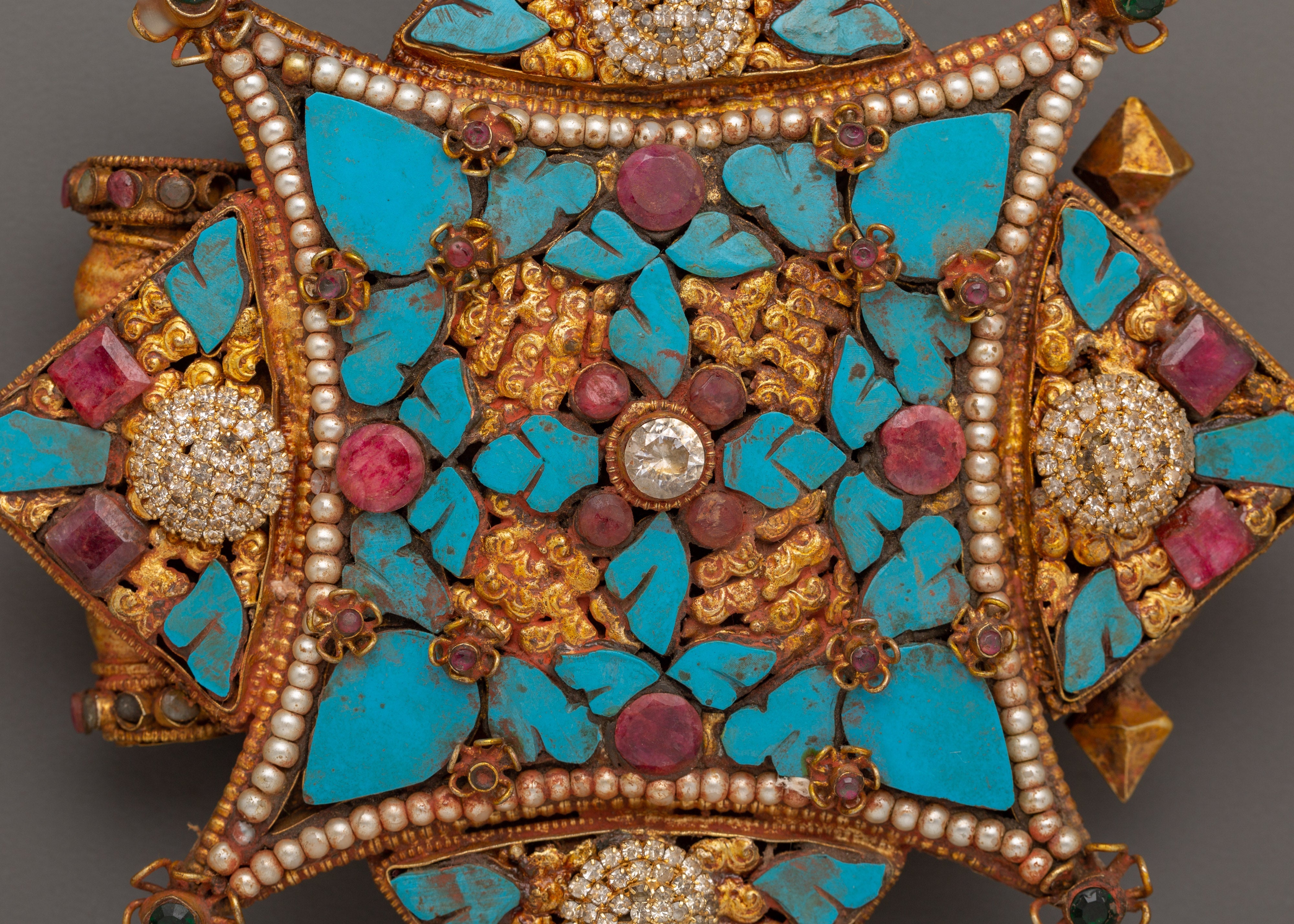 Tibetan Ghau Box Locket with Copper Body | Copper Body with Gold & Silver Plating