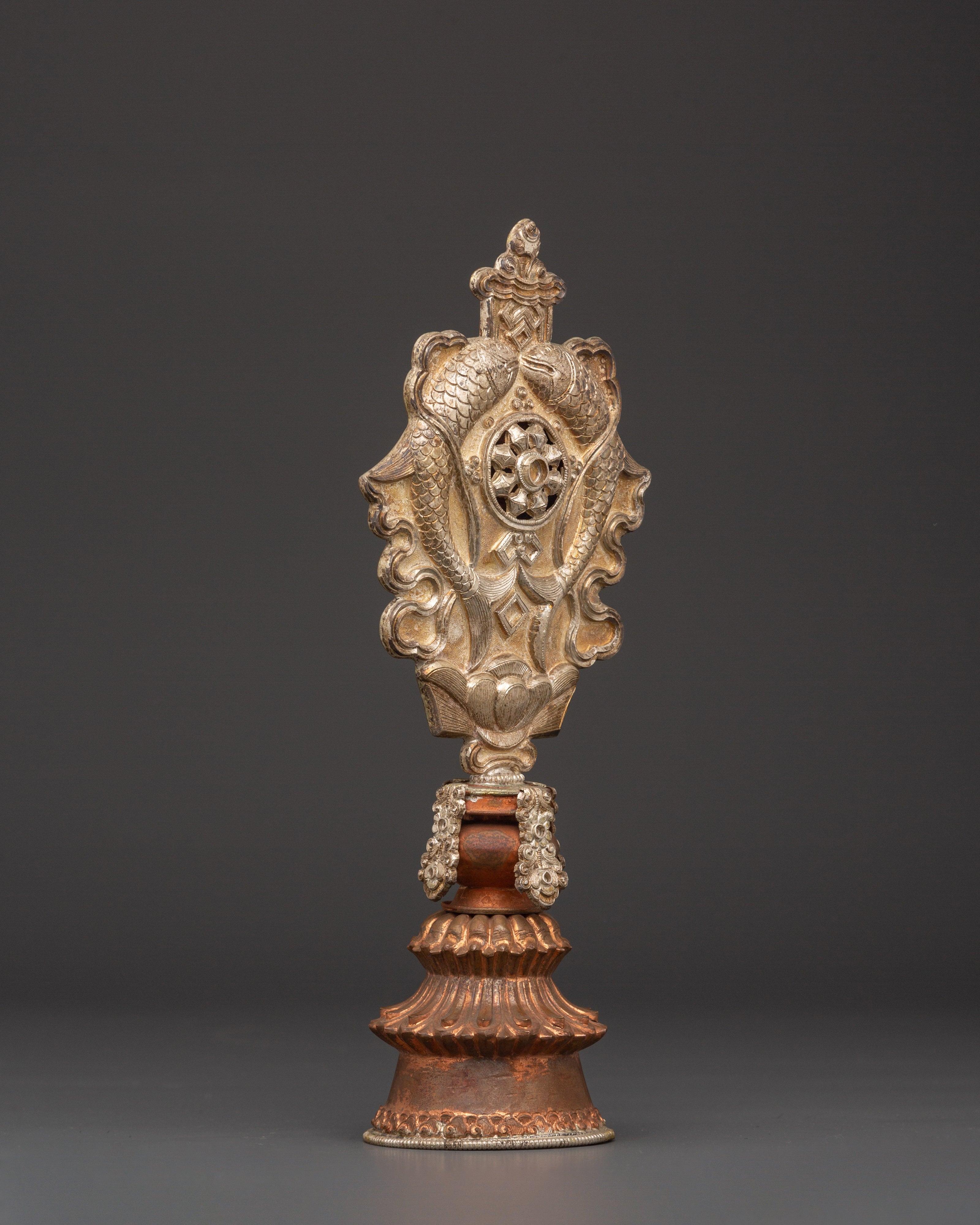 Buddhist Protection Symbol | Pure Silver & Copper Ritual Artifact