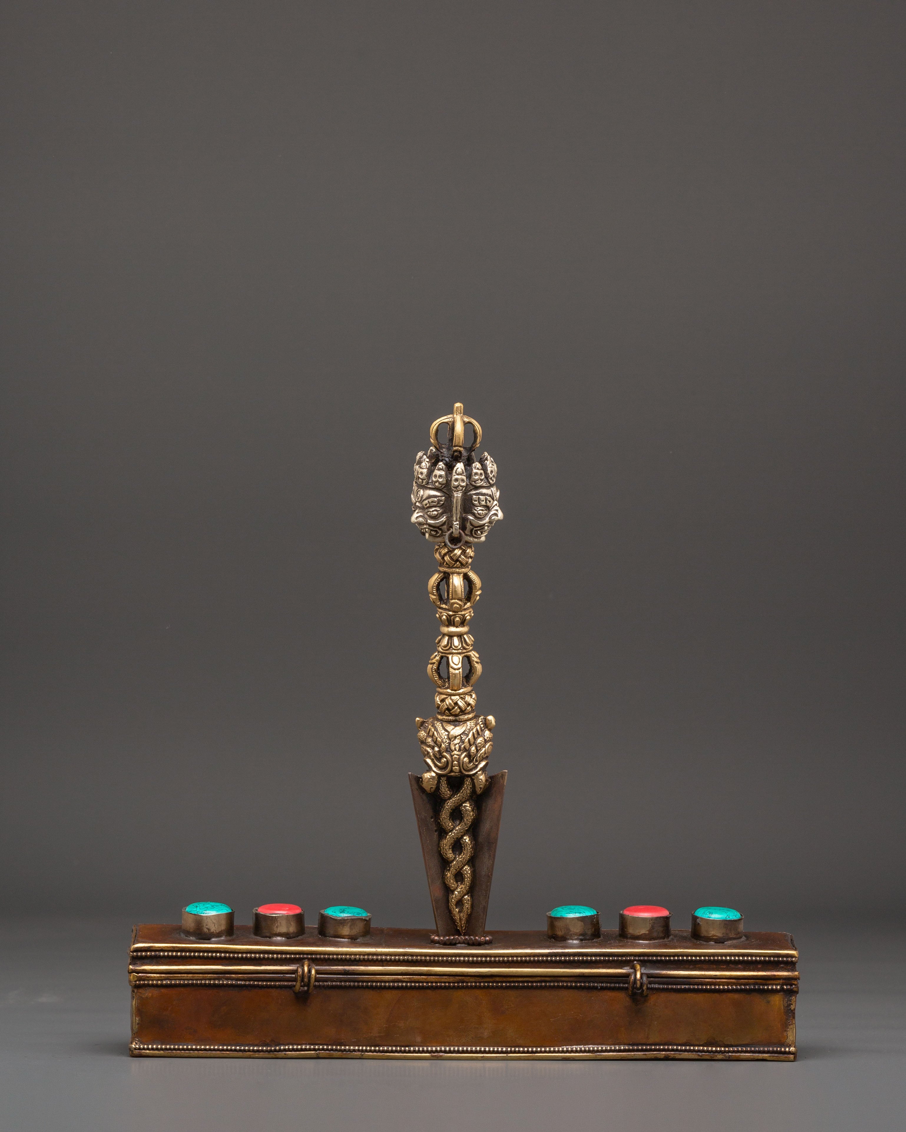 Tibetan Phurba with Box | Sacred Ritual Dagger