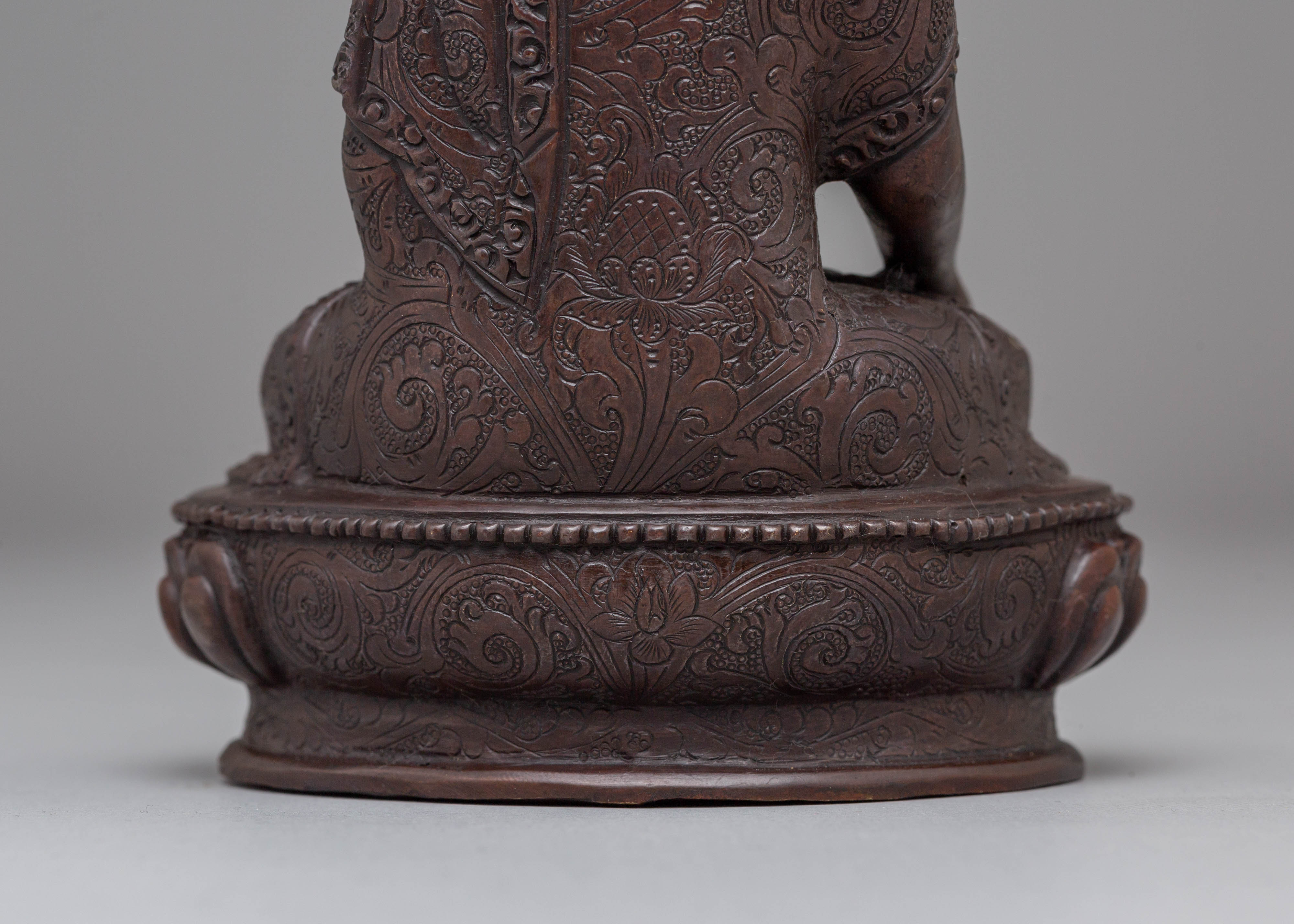 Oxidized Handcrafted Ratnasambhava Statue | Peaceful Jewel-Born Buddha