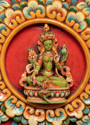 Green Tara Wall Hanging | Compassion and Protection Art