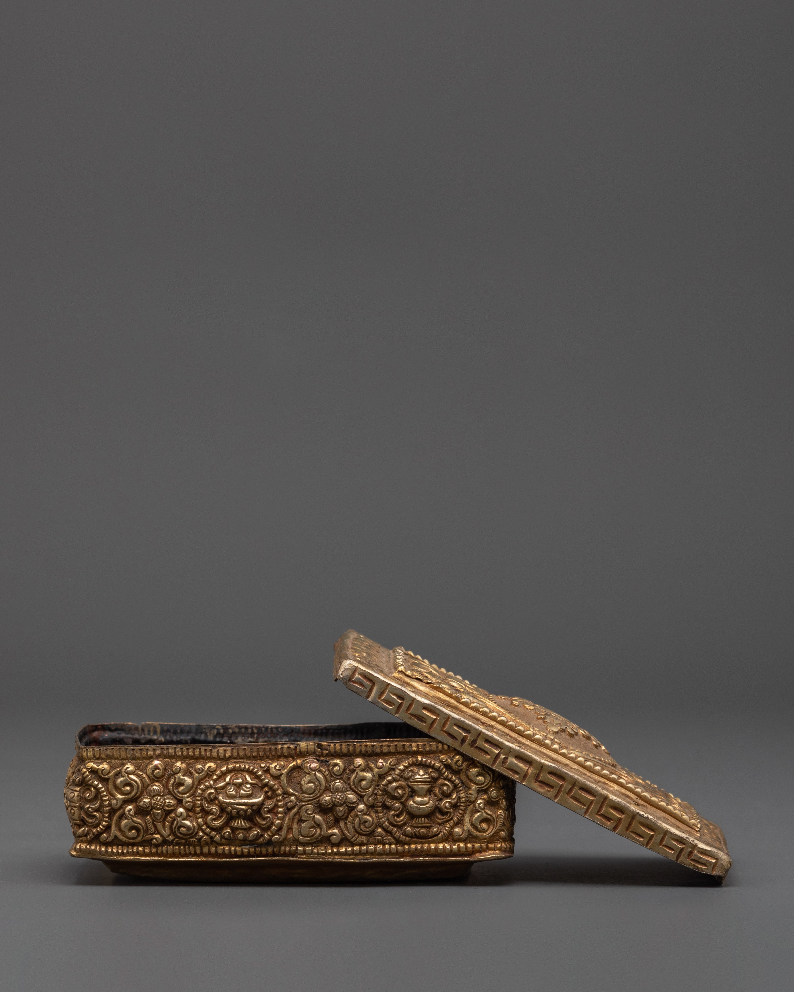 Decorative Gold Plated Keepsake Box | Elegant Copper Jewelry and Trinket Storage