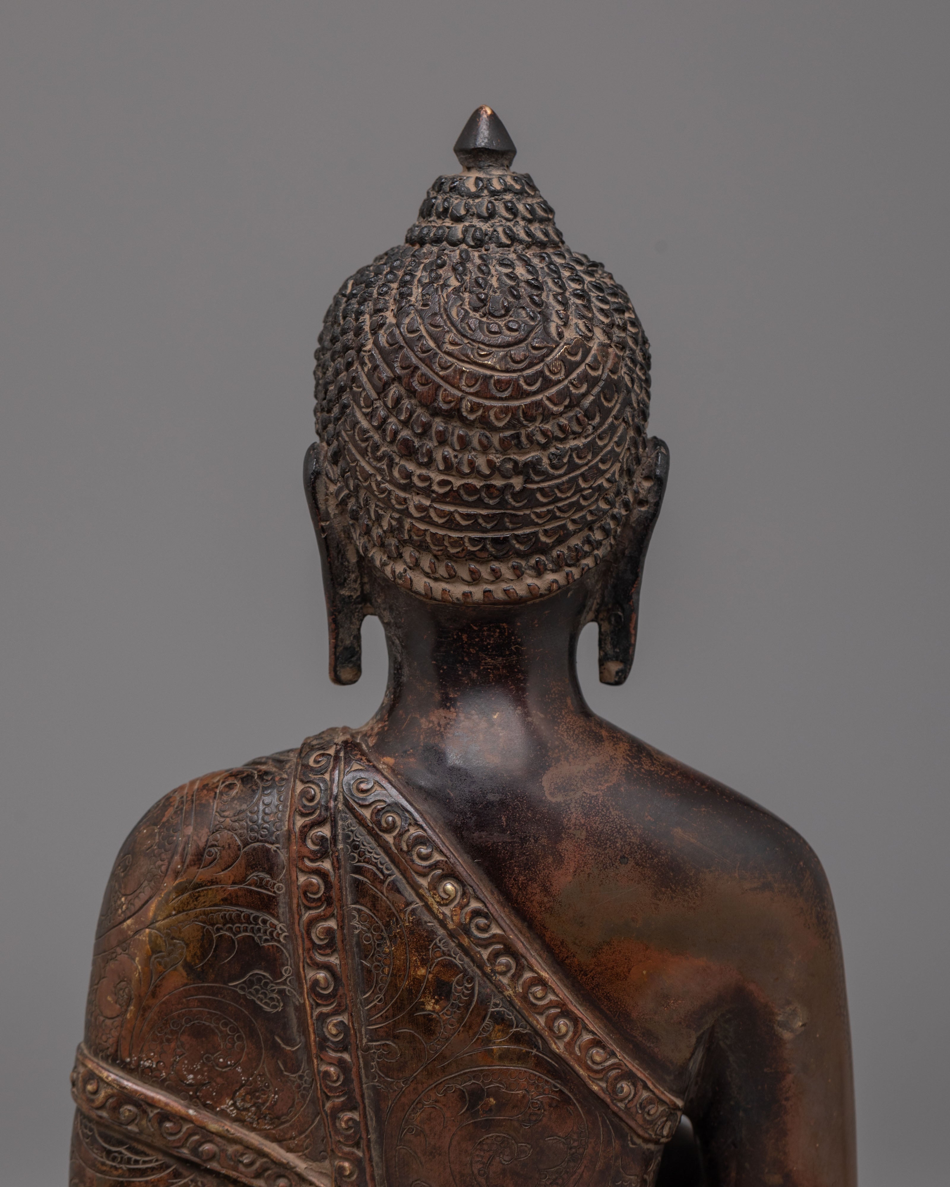 Amogasiddhi Buddha Deity Statue | Oxidized Copper Body