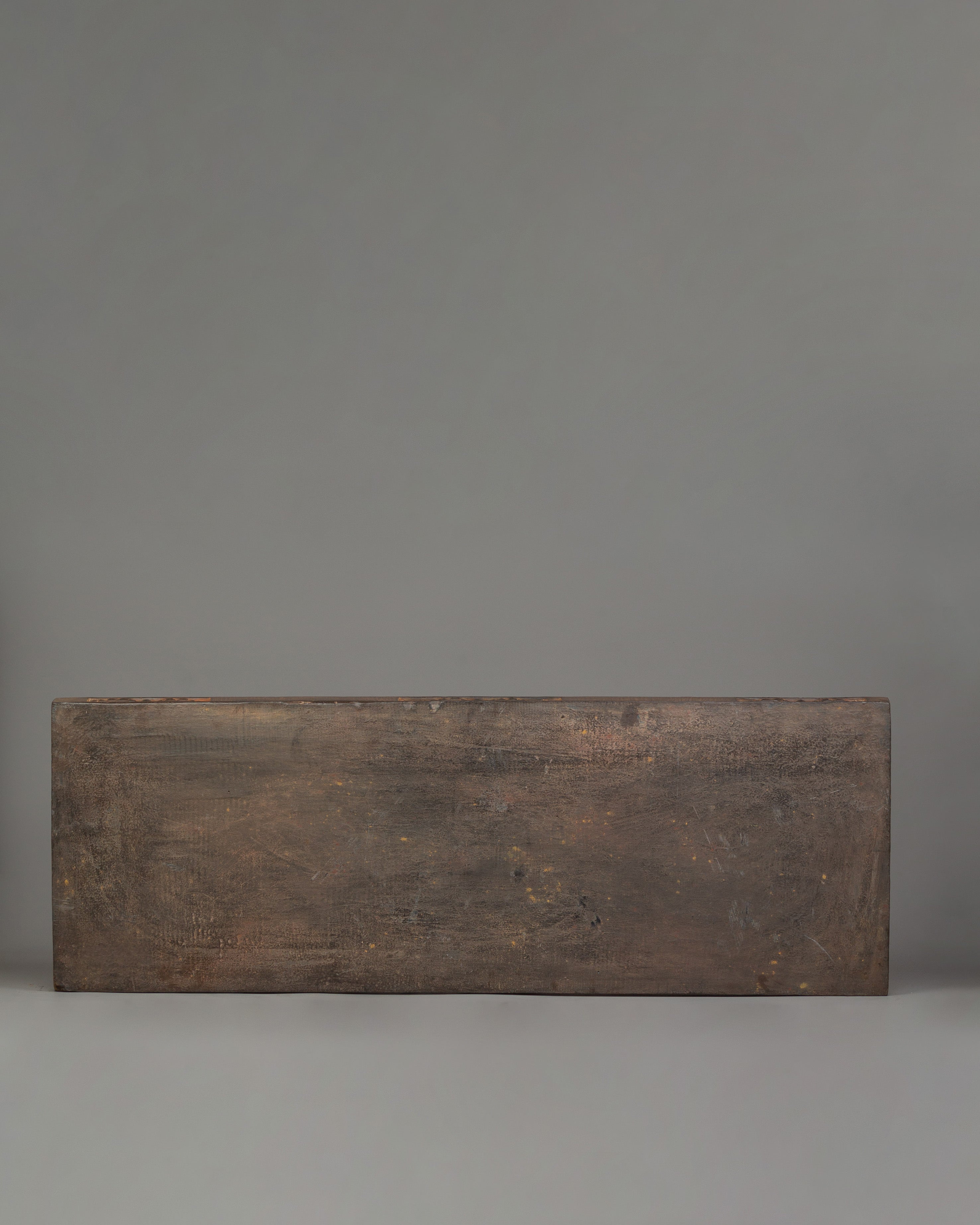 A Carved Wooden Sutra Cover | 102cm Tibetan Scripture Holder