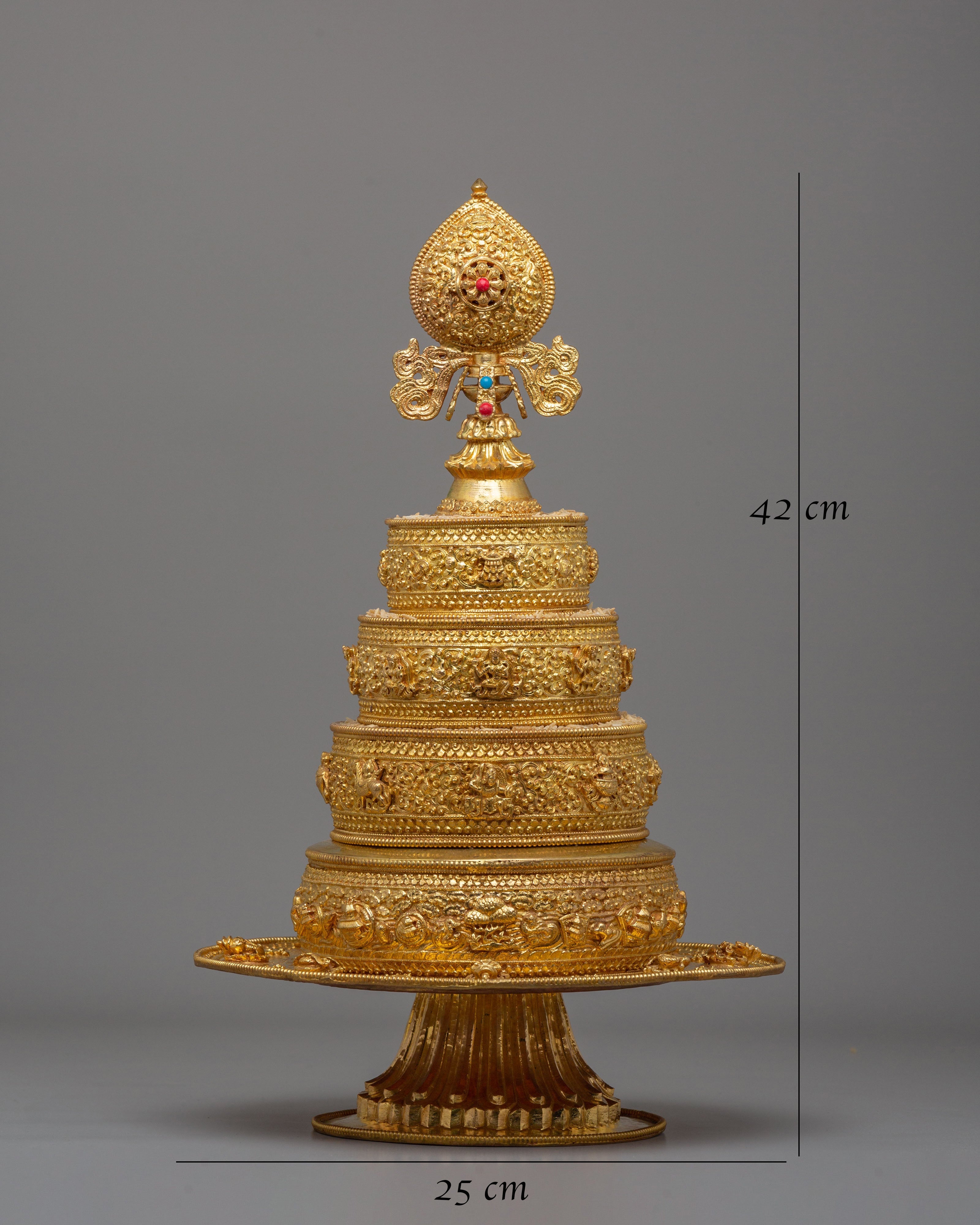 Traditional Offering Mandala | Tibetan Buddhist Offering Vessel