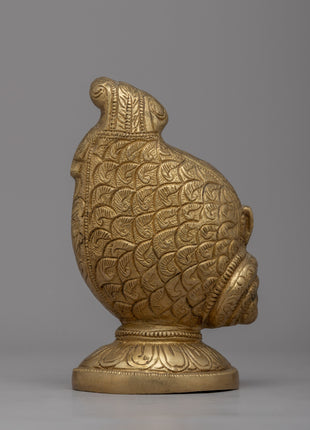 Conch Jai Ganesha Statue | Sacred Hindu Deity for Blessings and Prosperity
