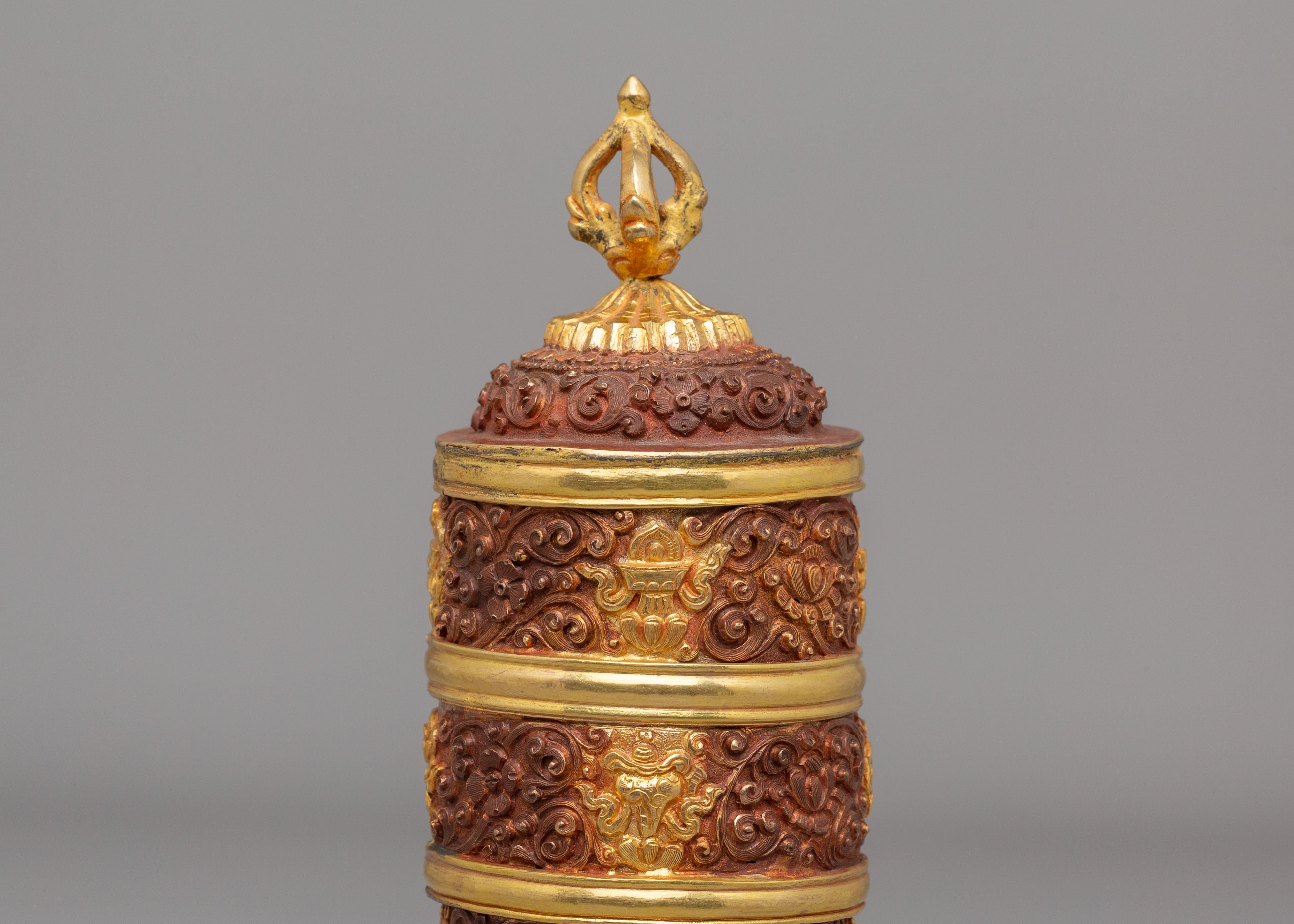 Traditional Buddhist Ritual Rice Pot | Handmade Tibetan Altar Vessel