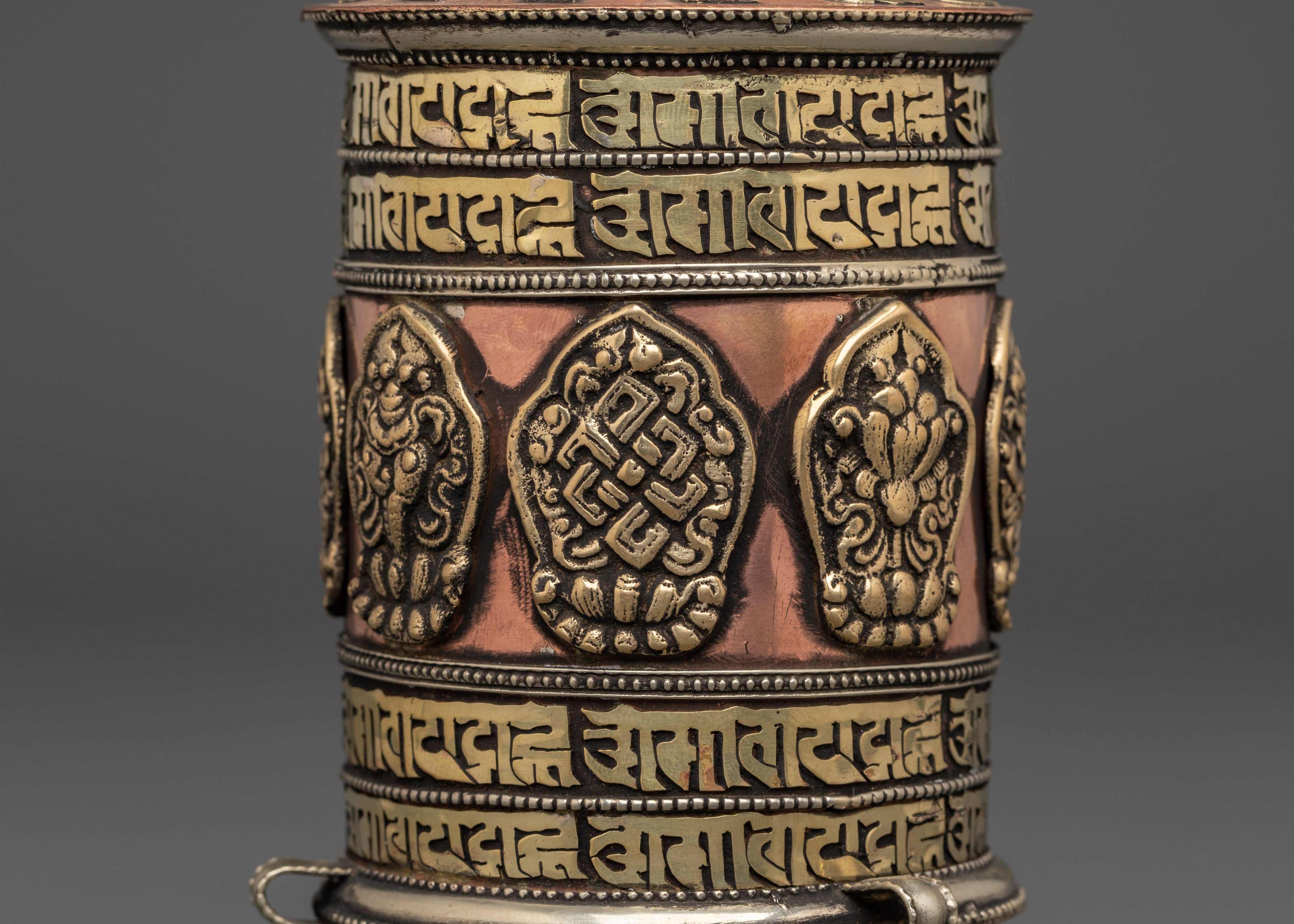 Handmade Spiritual Tibetan Prayer Wheel | Buddhist Meditation Tool for Peace