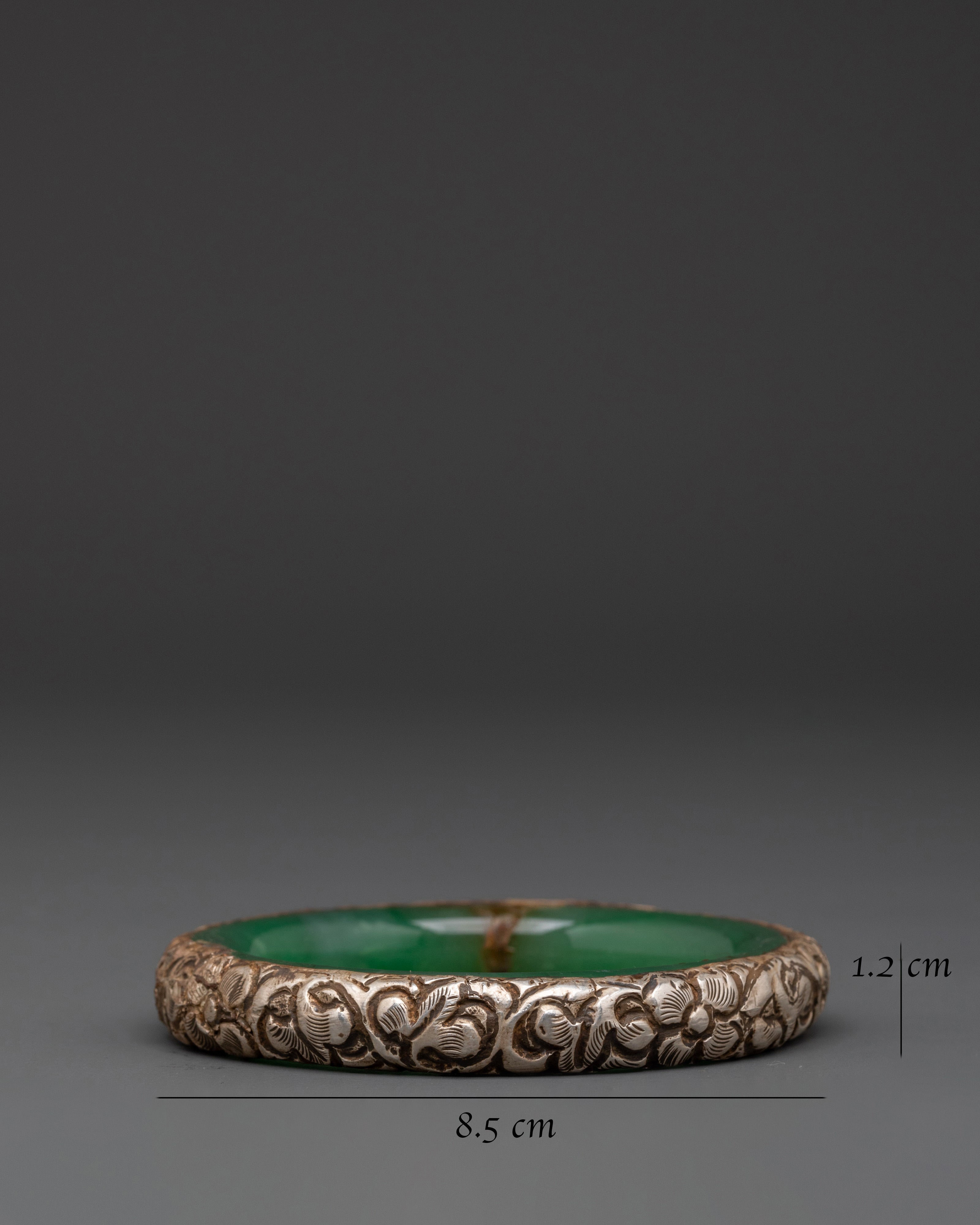 Silver-Plated Bangle | Buddhist Hand Jewelry