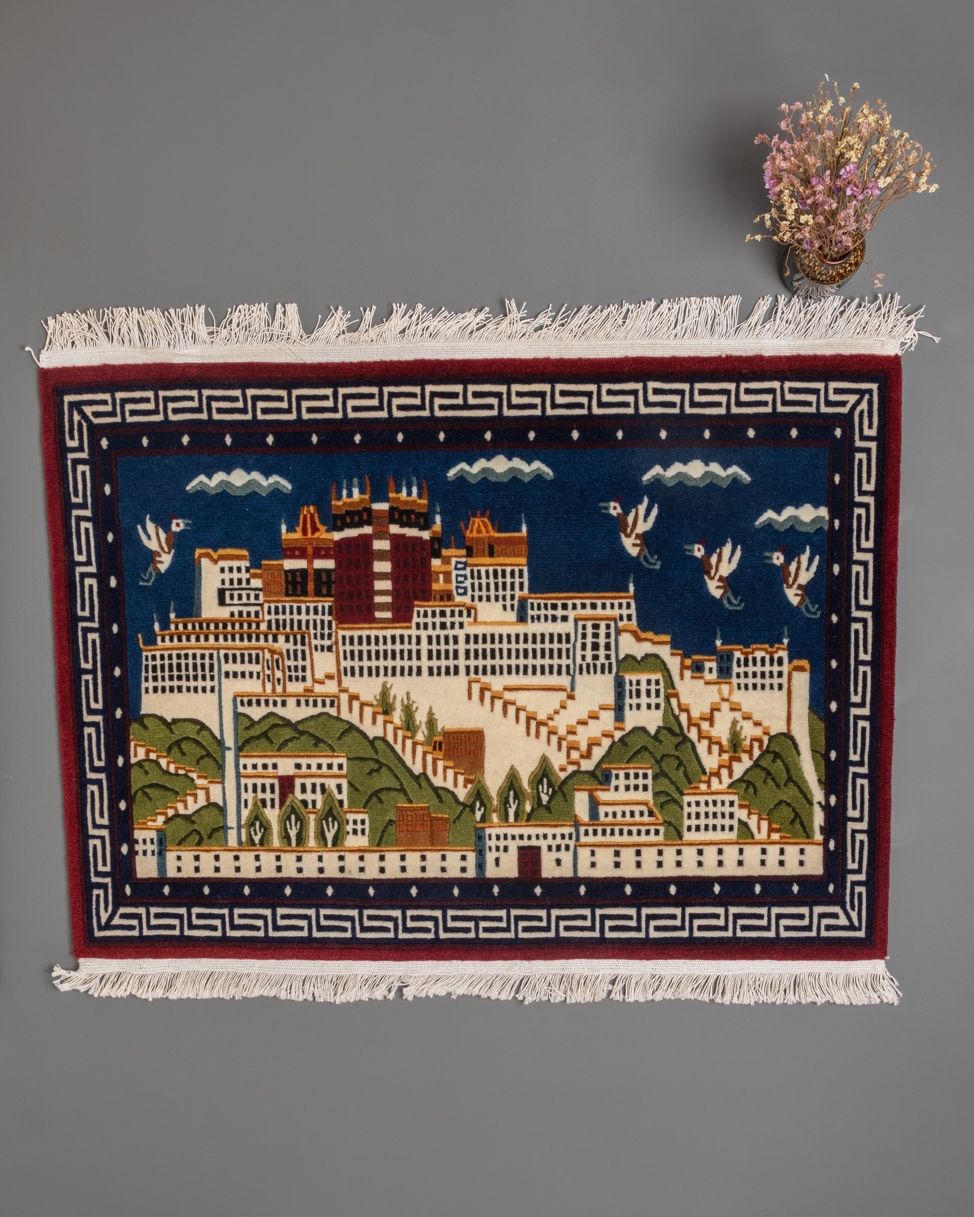 Potala Palace Woven Rug | Tibetan Rug For Home Decor