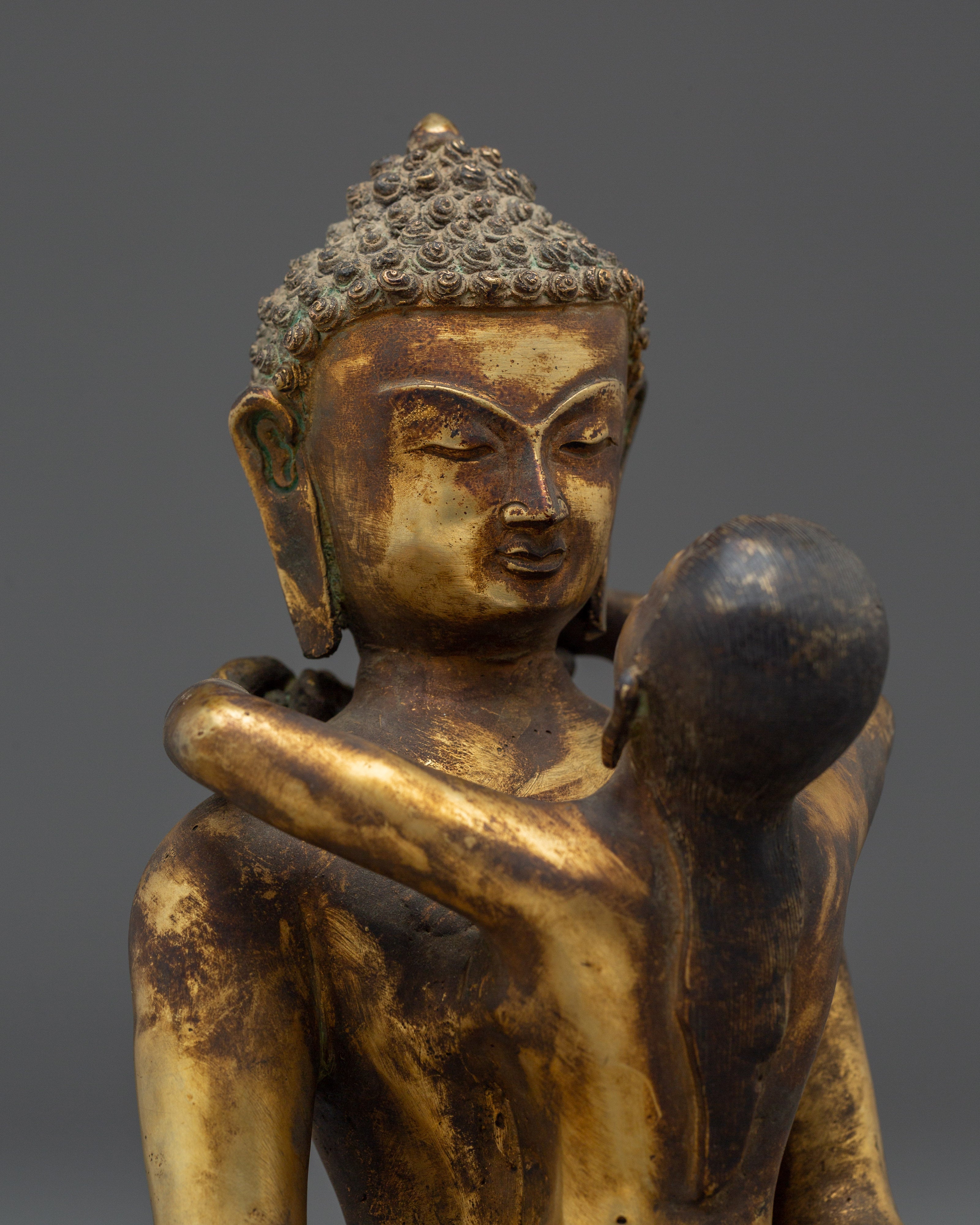 Samantabhadra Copper and Gold Plated Statue | Tibetan Yab Yum Artwork