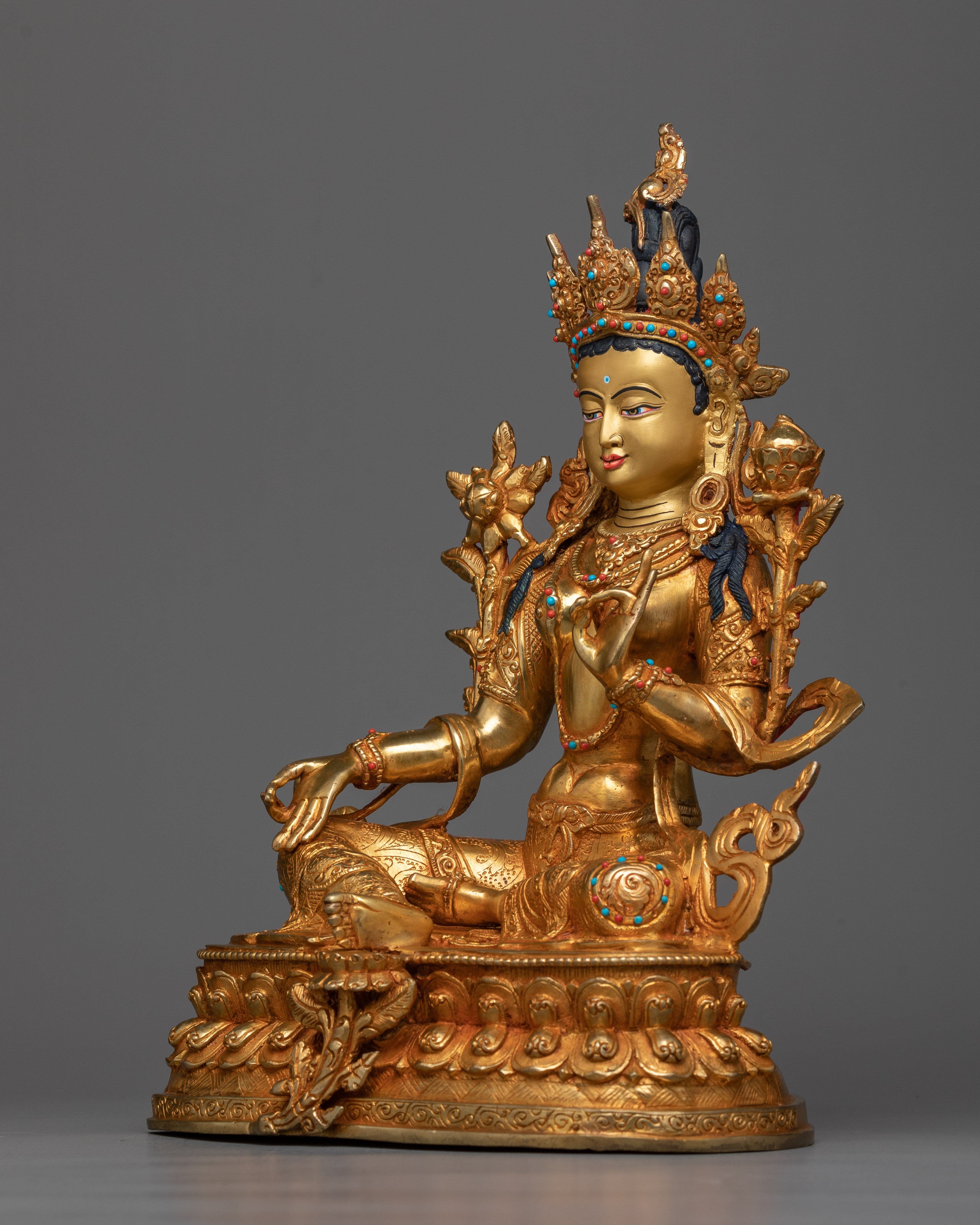 green-tara-goddess-statue-for-buddhism-shrine