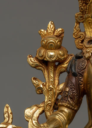 Buddhist Goddess Green Tara Sculpture | Sacred Spiritual Shrine Decor