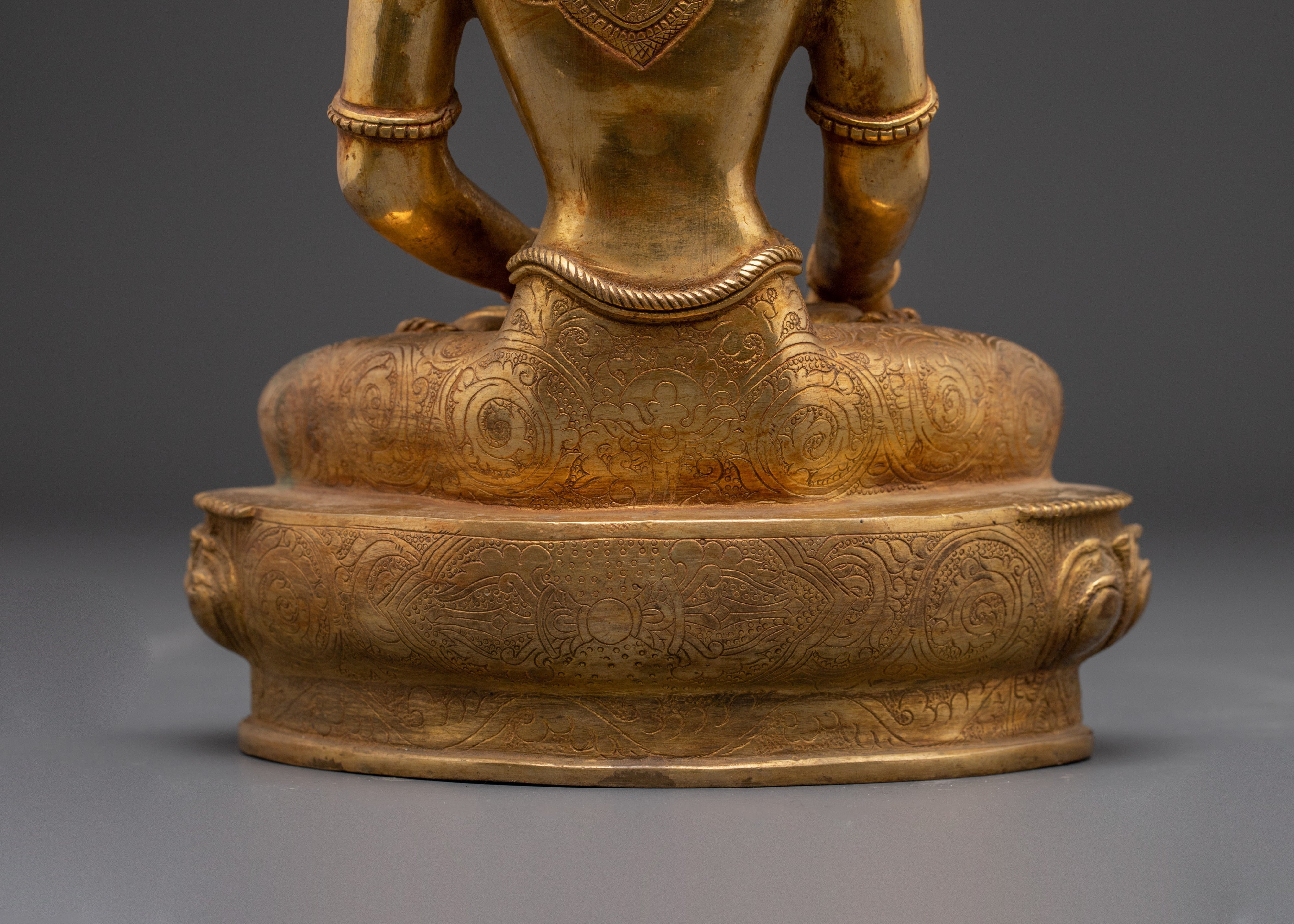 Handcrafted Crown Shakyamuni Buddha Statue | Spiritual Meditation Decor