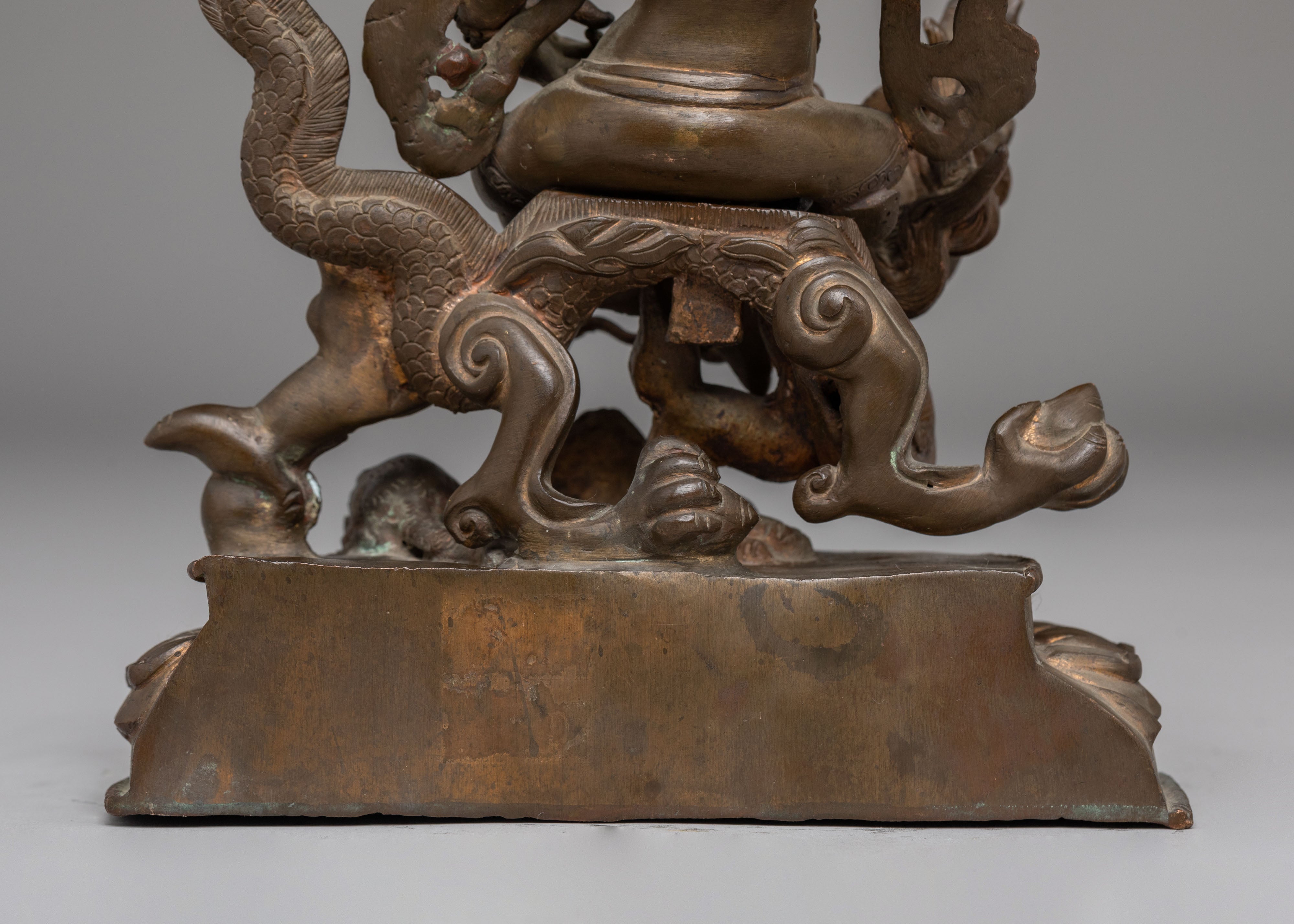 Sacred Buddhist Wealth Icon White Dzambhala Statue | Ideal for Decor