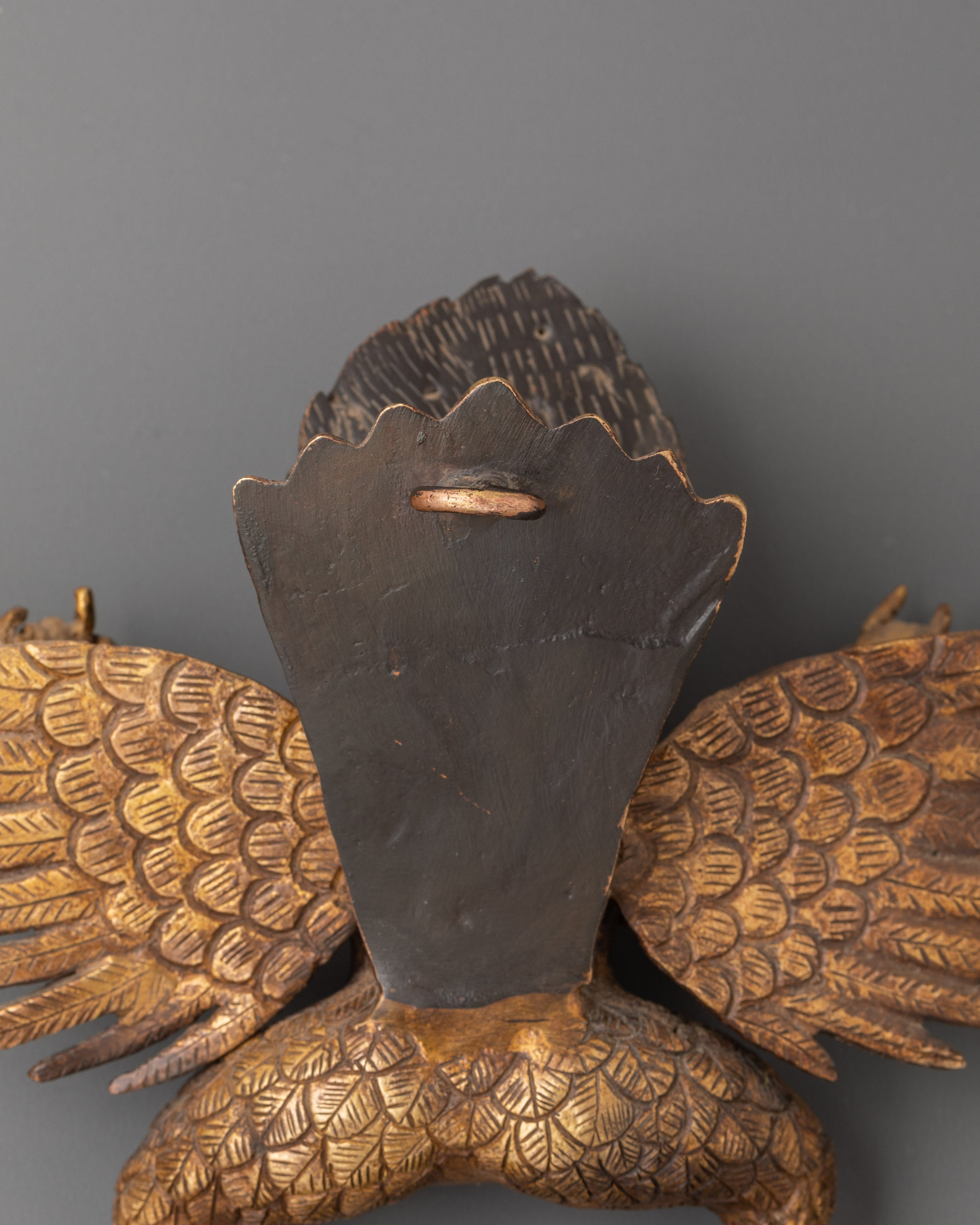 Sacred Garuda Decorative Wall Art | Gold-Plated Hindu Mythological Sculpture