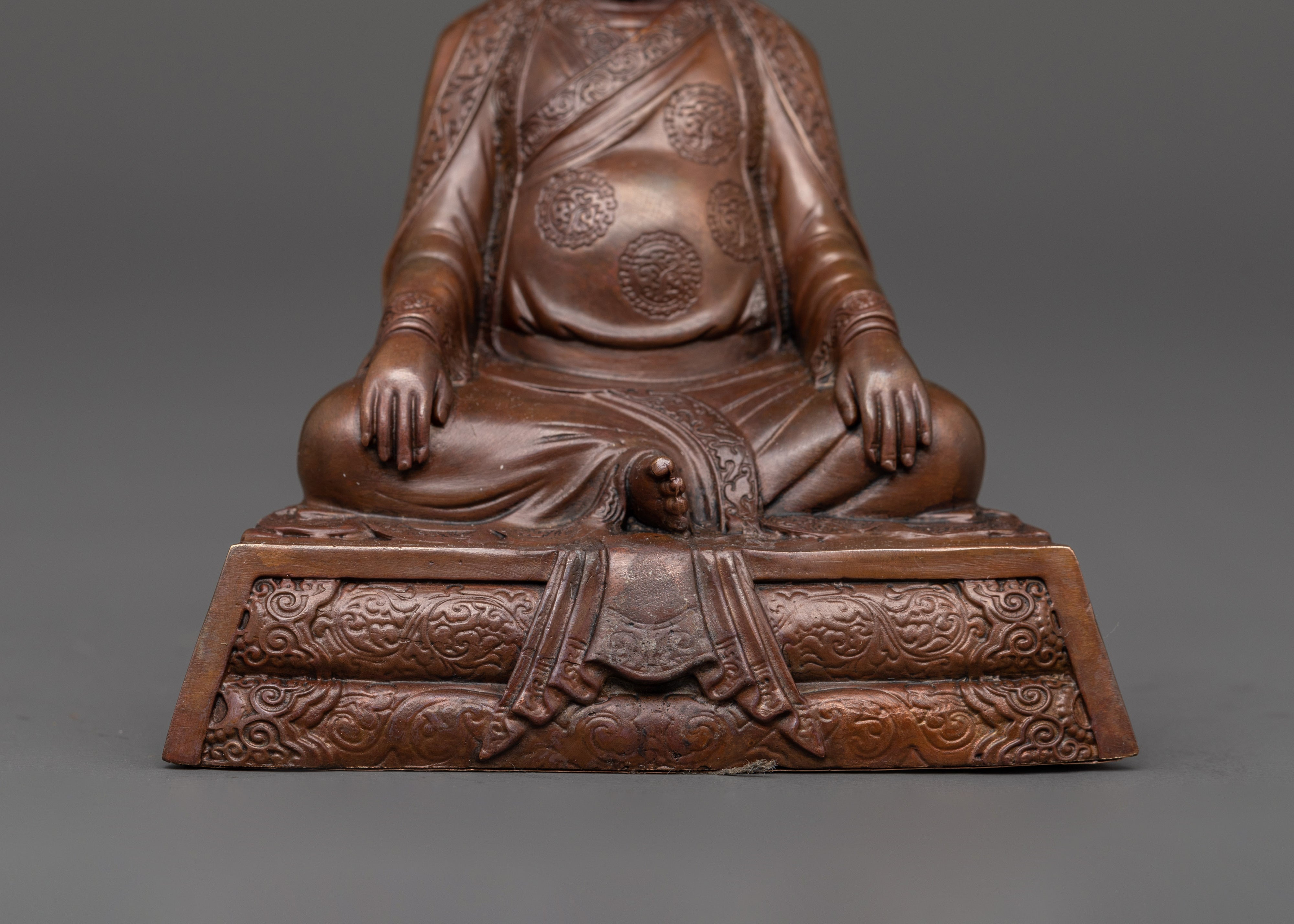 Oxidized Copper Marpha, Milarepa & Gompopa Set | Tibetan Buddhist Masters