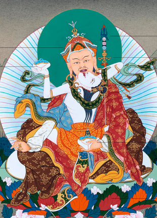 Guru Rinpoche With Consort | Padmasambhava Thangka