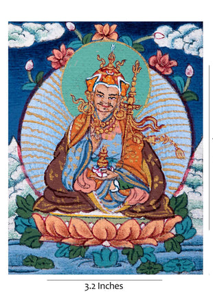 Small Lotus Born Master Thangka | Hand Painted Guru Rinpoche Art