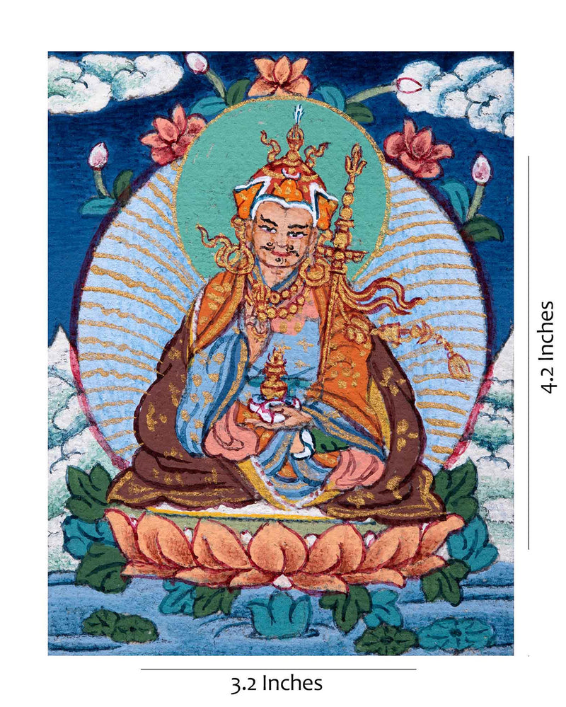 Small Lotus Born Master Thangka | Hand Painted Guru Rinpoche Art
