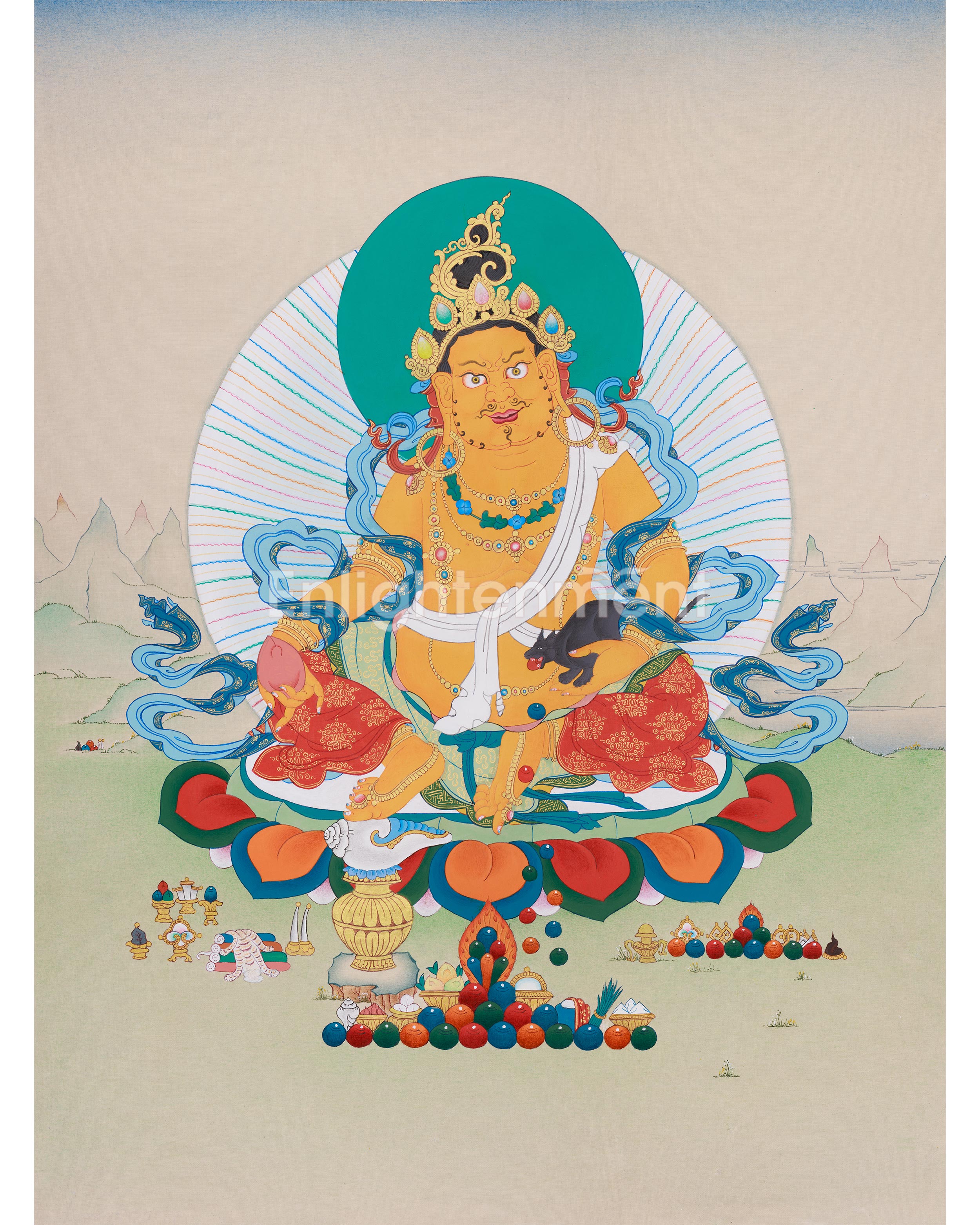 hand-painted-tibetan-wealth-deity-dzambhala