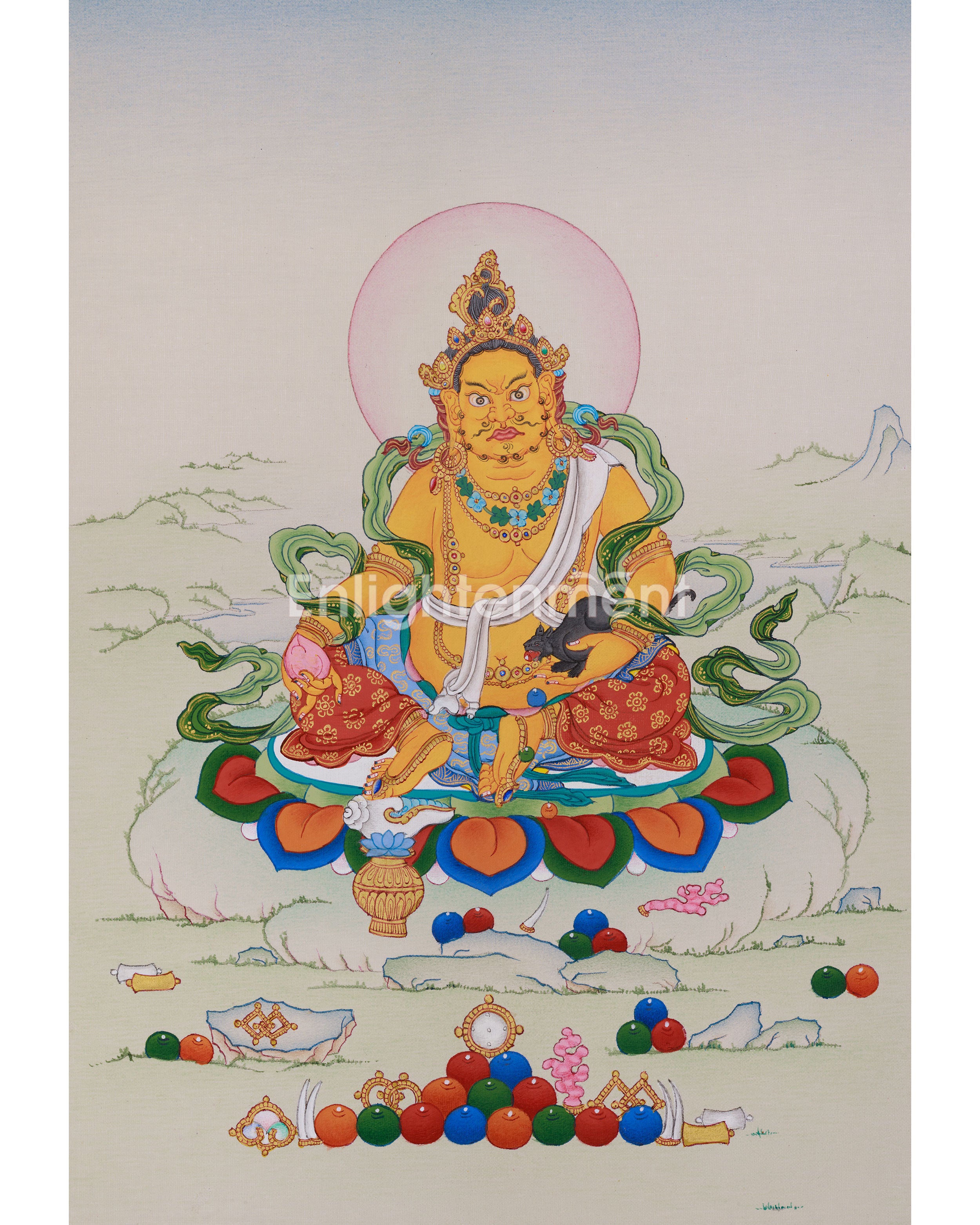 hand-painted-yellow-dzambhala-thangka