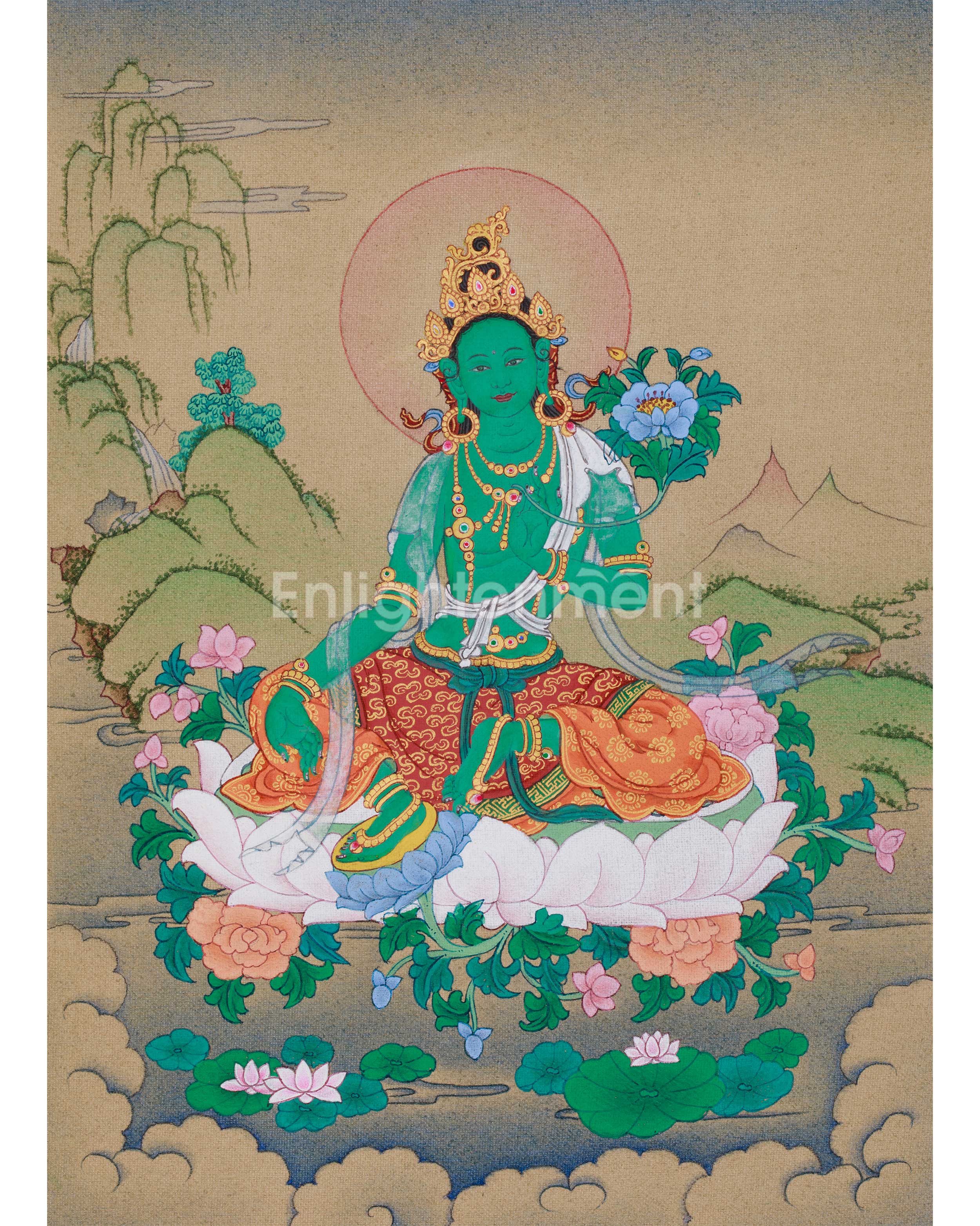 handmade-green-tara-painting