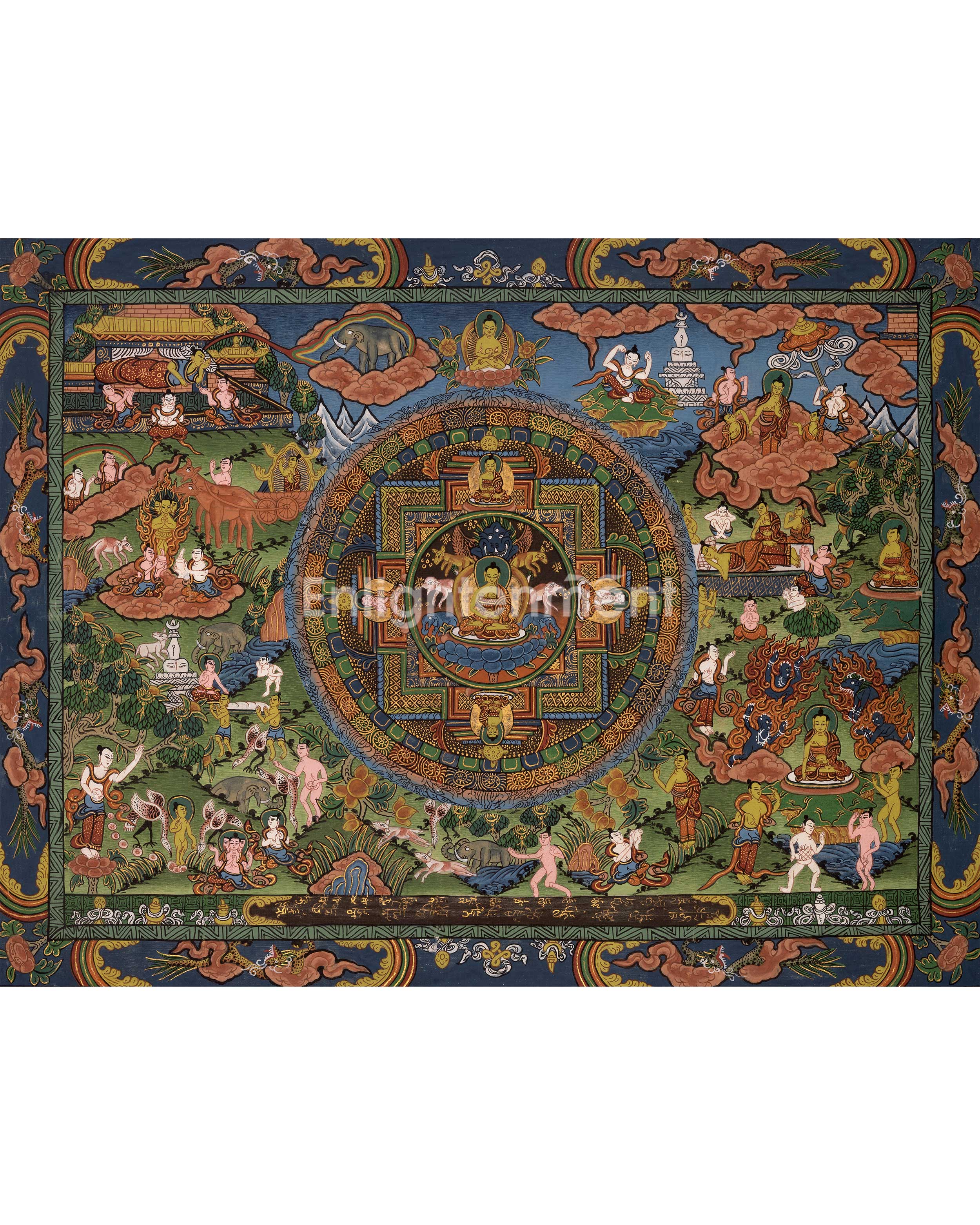 horizontal-thangka-of-buddha-life-story
