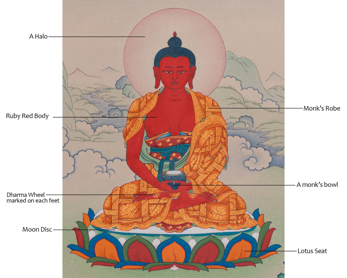 Amitabha Buddha Traditional Art | Pure Land Buddha | Infinite Light