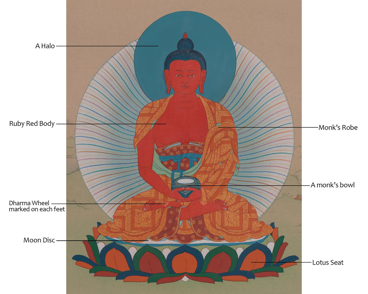 Amitabha Buddha Spiritual Art | Represents Infinite Light And Boundless Compassion