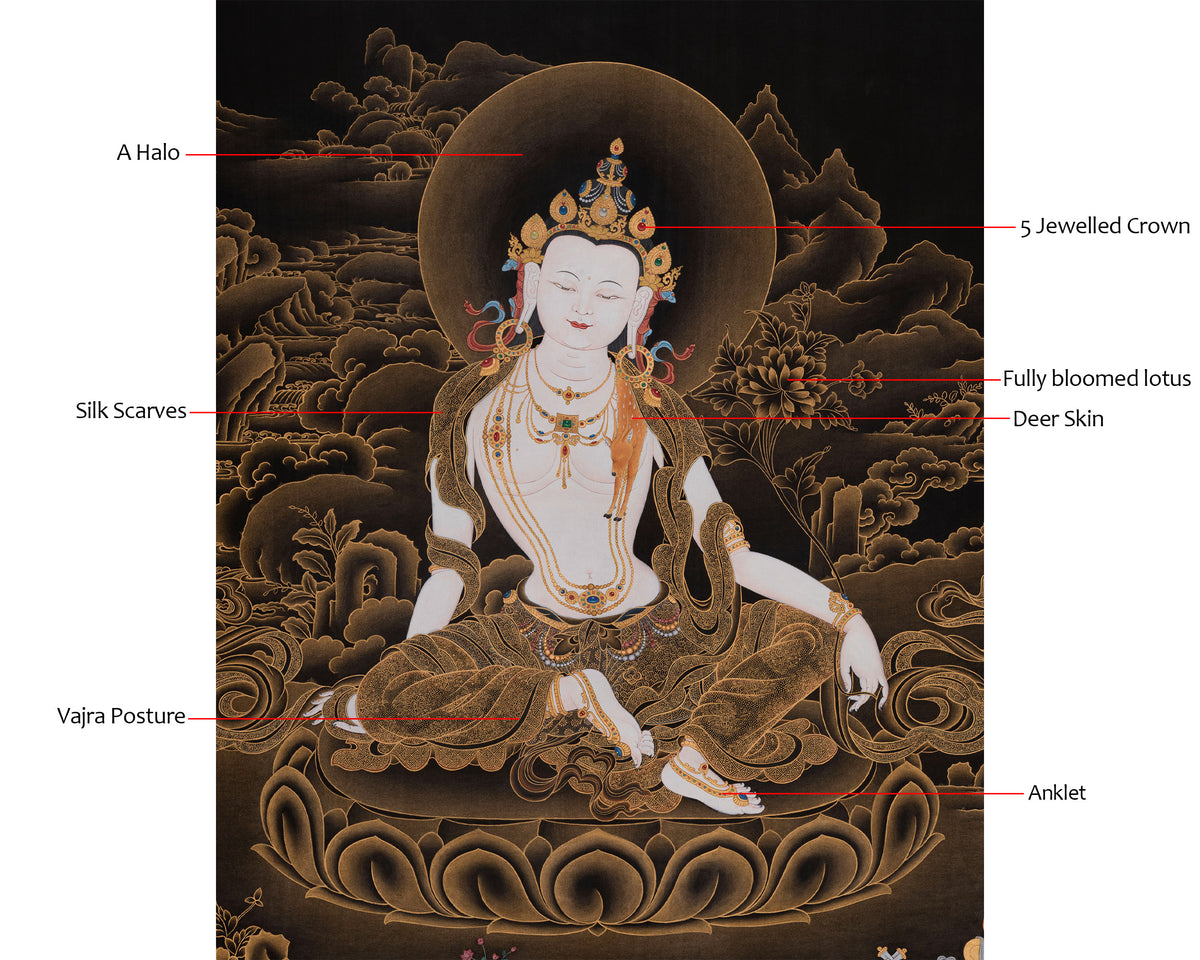 Two Armed Chenrezig with Amitabha Buddha | Revered Embodiment of Boundless Compassion
