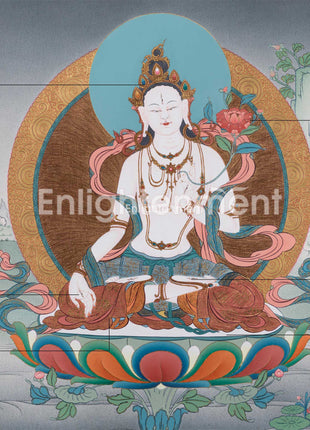 White Tara Thangka | Authentic Hand-painted Tibetan Art
