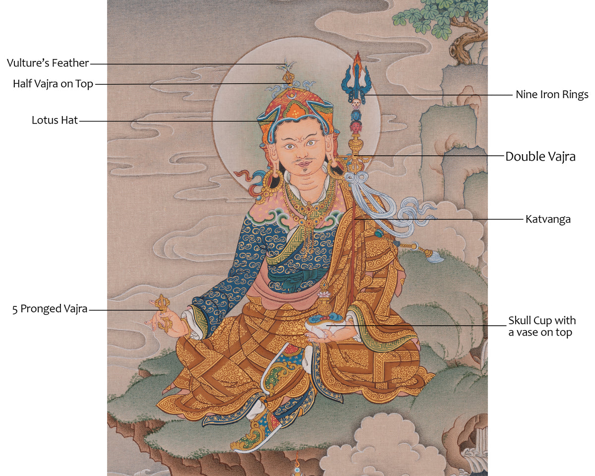 Traditional Guru Rinpoche Art | The Lotus-Birth | Second Buddha
