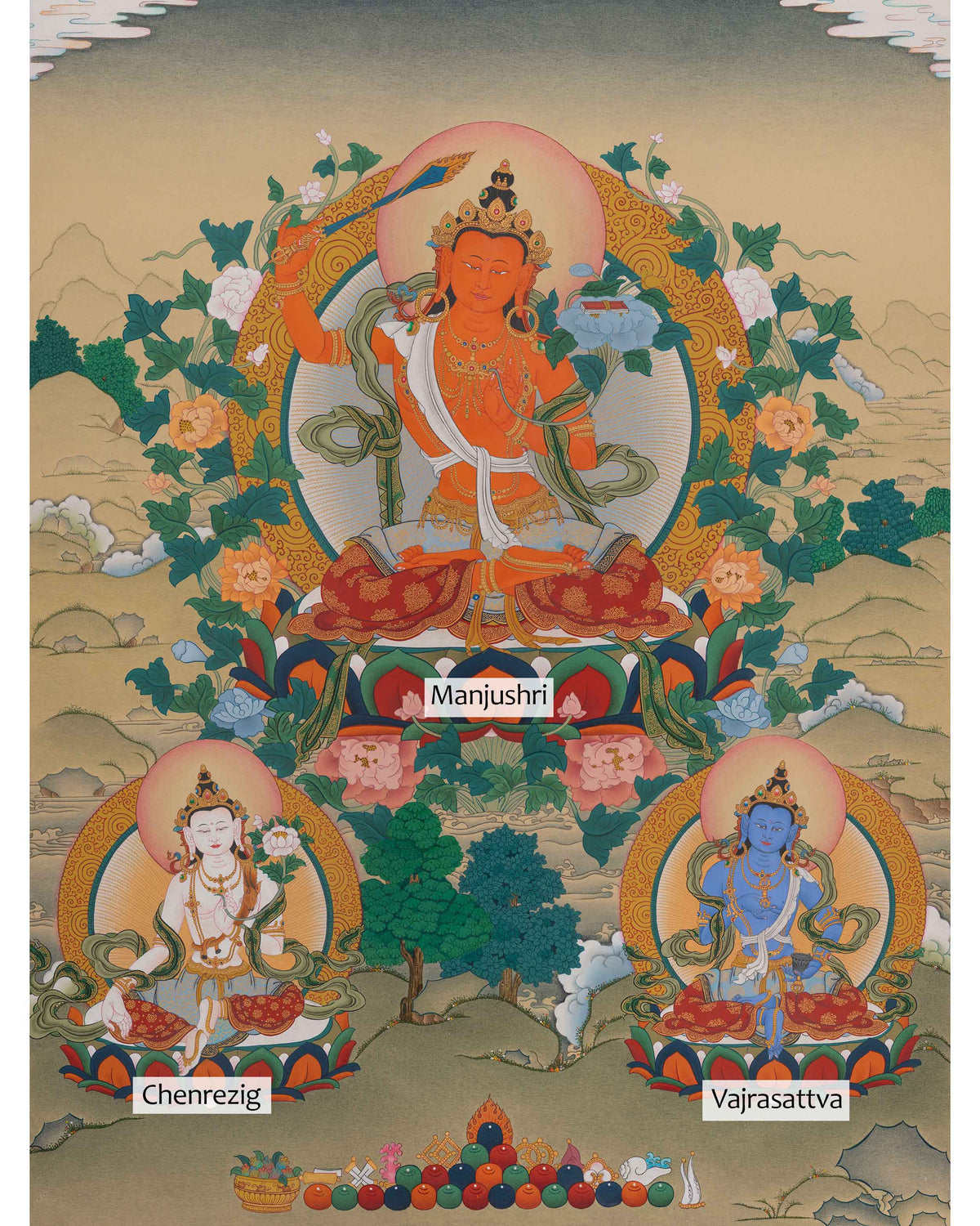 Buddhist Manjushri Art | Transcendent Wisdom | Gentle Glory