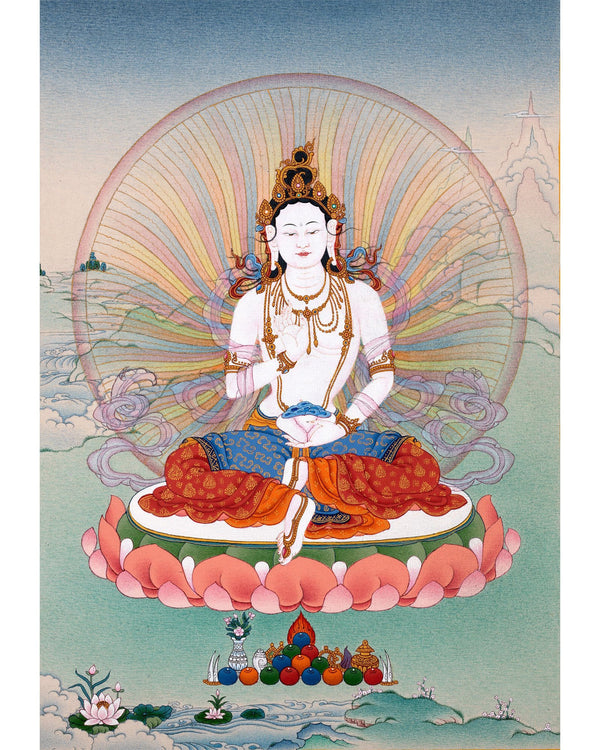 Yeshe Tsogyal Thangka, Tibetan Thangka Painting, Dakini