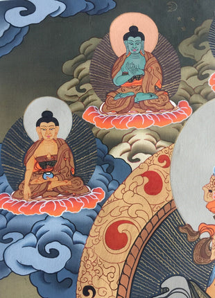 Original Hand Painted Dzambala Thangka Painting | Master Quality Buddhist Art |