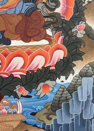 Original Hand Painted Dzambala Thangka Painting | Master Quality Buddhist Art |