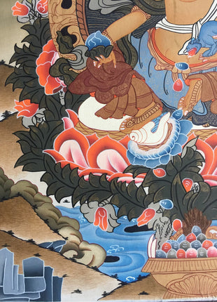 Original Hand Painted Dzambala Thangka Painting | Master Quality Buddhist Art |
