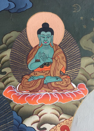 Original Hand Painted Dzambala Thangka Painting | Master Quality Buddhist Art |
