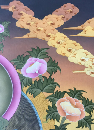 Original Hand-Painted Dharmapala Namtose Thangka | Lord of Wealth | Kubera Thangka
