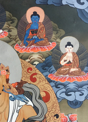Original Hand Painted Dzambala Thangka Painting | Master Quality Buddhist Art |