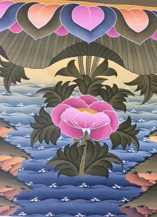 Original Hand-Painted Dharmapala Namtose Thangka | Lord of Wealth | Kubera Thangka