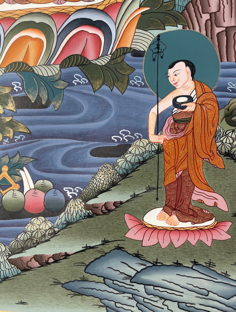 Original Hand-Painted Shakyamuni Buddha Thangka | Mindfulness Meditation And Yoga