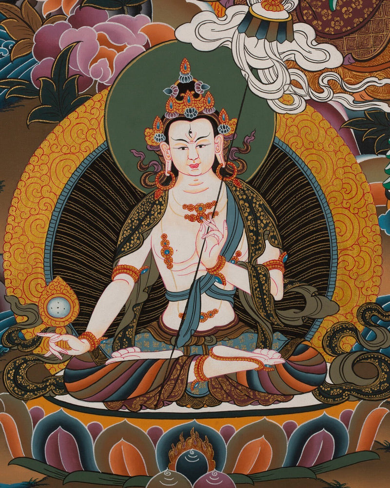 Original Hand painted Green Tara Thangka |Beautiful mother Green Tara symbolizing wisdom