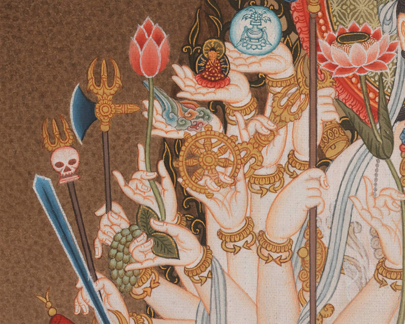 Senju Kannon Bosatsu | Forty-Two Armed Avalokiteshvara Japanese Art Painting