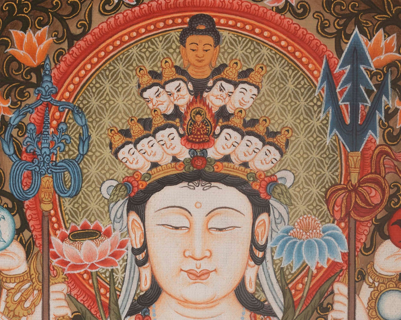 Senju Kannon Bosatsu | Forty-Two Armed Avalokiteshvara Japanese Art Painting