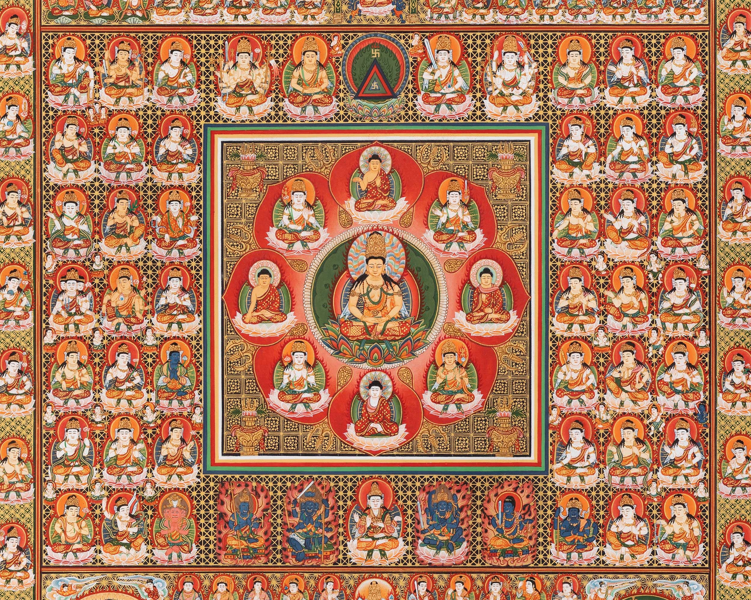 Ryoukai Set Thanka Mandala Print