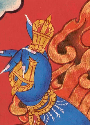Original Hand Painted Vajrapani Thangka | Tibetan Wrathful Bodhisattva Painting