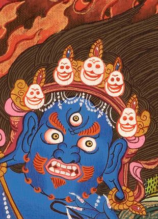 Original Hand Painted Vajrapani Thangka | Tibetan Wrathful Bodhisattva Painting